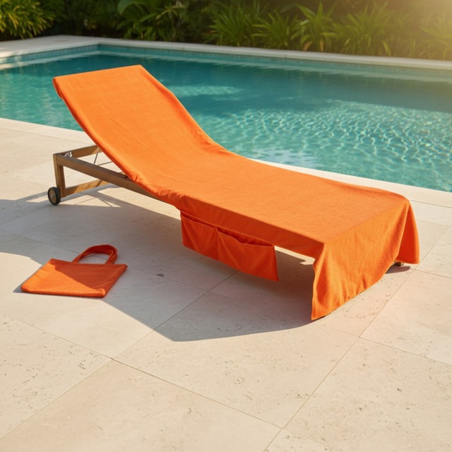 OHS Beach Towel In A Bag - Orange - image 1
