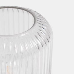 OHS Glass Battery Operated Table Lamp - Clear/Silver - thumbnail 4