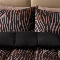 OHS Zebra Print Coverless 10.5 Tog Duvet Set, Natural - Double - thumbnail 2