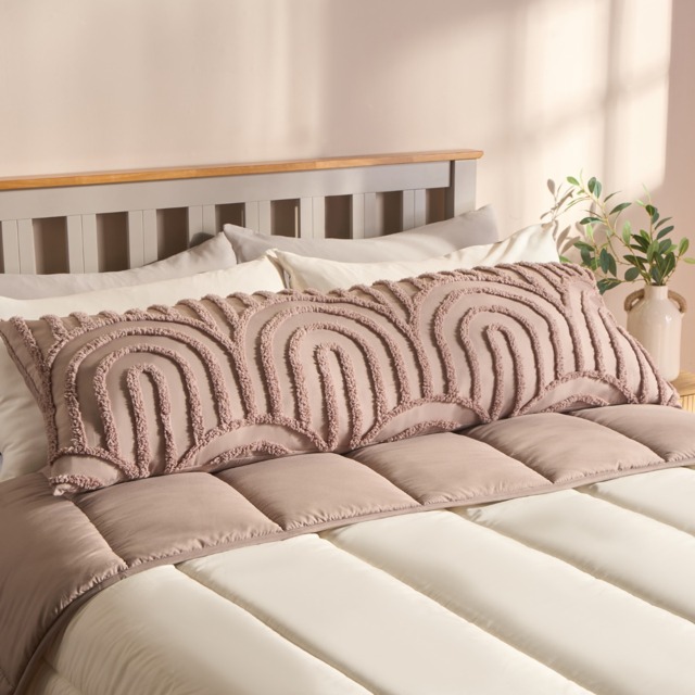 OHS Tufted Arches Bolster Pillow - Natural - image 1