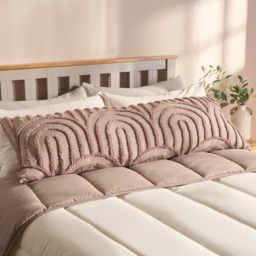 OHS Tufted Arches Bolster Pillow - Natural - thumbnail 1