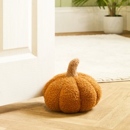 OHS Boucle Pumpkin Doorstop - Burnt Orange - thumbnail 1
