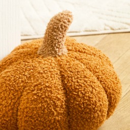 OHS Boucle Pumpkin Doorstop - Burnt Orange - thumbnail 2
