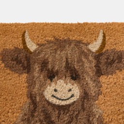 OHS Harry The Highland Cow Print Coir Mat - Brown - thumbnail 4
