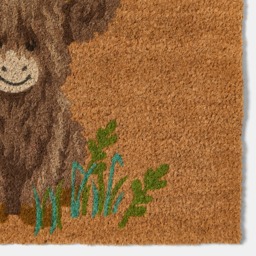 OHS Harry The Highland Cow Print Coir Mat - Brown - thumbnail 3