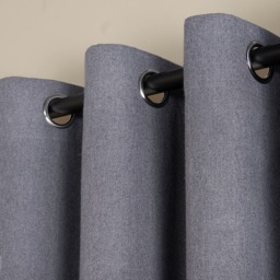 "OHS Woven Texture Eyelet Ultra Blackout Curtains, Charcoal - 66 x 90""" - thumbnail 3