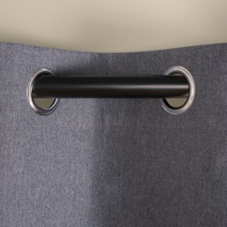 "OHS Woven Texture Eyelet Ultra Blackout Curtains, Charcoal - 66 x 90""" - thumbnail 4