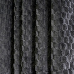 OHS Waffle Fleece Thermal Eyelet Curtains, Charcoal - 66 x 72in - thumbnail 2
