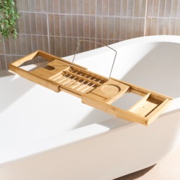OHS Wooden Extendable Bath Rack - Natural - thumbnail 2