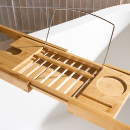 OHS Wooden Extendable Bath Rack - Natural - thumbnail 3