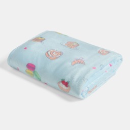 OHS Breakfast Print Ultra Soft Throw - Blue