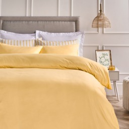 OHS Plain Duvet Cover Set, Lemon - Single - thumbnail 2
