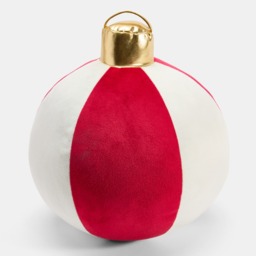 OHS Bauble Shaped Cushion - Red/White