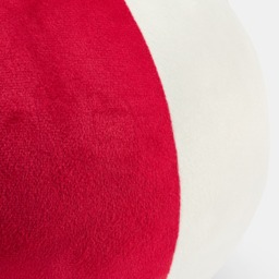 OHS Bauble Shaped Cushion - Red/White - thumbnail 4