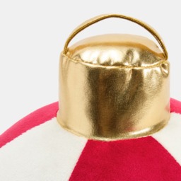 OHS Bauble Shaped Cushion - Red/White - thumbnail 3