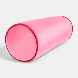 OHS Matte Velvet Bolster Cushion - Pink/Red - thumbnail 4