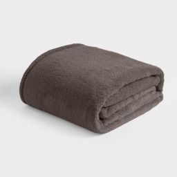 OHS Teddy Fleece Throw, Dark Grey - 150 x 200cm - thumbnail 3