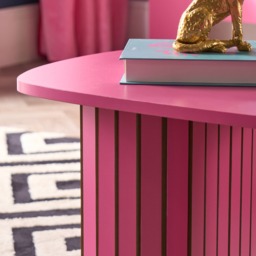 OHS Madison Ribbed Coffee Table - Hot Pink - thumbnail 2