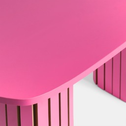 OHS Madison Ribbed Coffee Table - Hot Pink - thumbnail 5