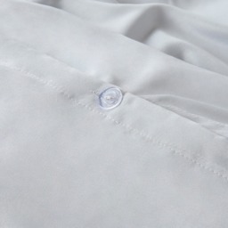 OHS Plain Duvet Cover Set, Silver - Double - thumbnail 4