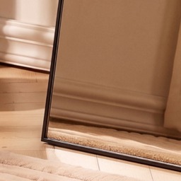 OHS Rectangle Full Length Free Standing Mirror, Black - 160cm - thumbnail 2