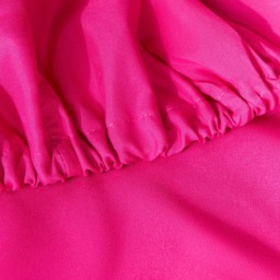 OHS Plain Dyed Deep Fitted Sheet, Hot Pink - Double - thumbnail 4