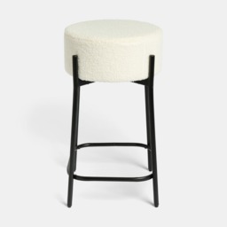 OHS Boucle Bar Stool - White - thumbnail 3