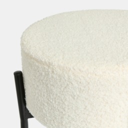 OHS Boucle Bar Stool - White - thumbnail 4