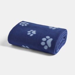 OHS Pet Paw Print Fleece Throw - Blue