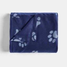 OHS Pet Paw Print Fleece Throw - Blue - thumbnail 2