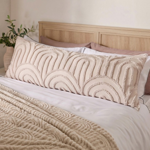 OHS Tufted Arches Bolster Pillow - Stone - image 1