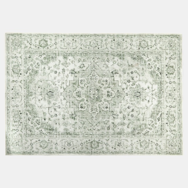 OHS Washable Vintage Printed Rug, Green - 120 x 170cm - image 1