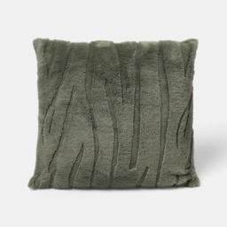 OHS 2-Pack Carved Faux Fur Cushion Covers, Woodland Green - 45 x 45 cm - thumbnail 3