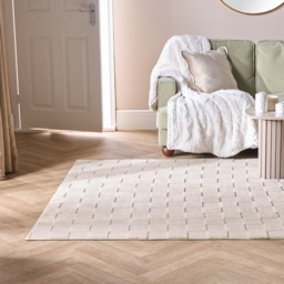 OHS Checker Board Rug, Stone - 80 x 150cm - thumbnail 2