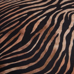 OHS Zebra Print Matte Velvet Cushion Covers, Black - 45 x 45cm - thumbnail 5