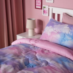 OHS Unicorn Print Quilted Coverless 7.5 Tog Duvet Set, Multi - Double - thumbnail 2