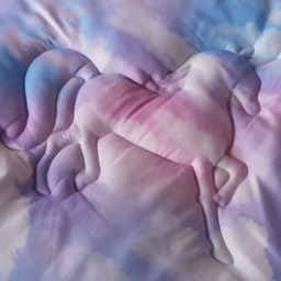 OHS Unicorn Print Quilted Coverless 7.5 Tog Duvet Set, Multi - Double - thumbnail 3