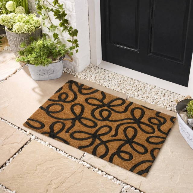OHS Bow Embossed Coir Mat - Monochrome - image 1