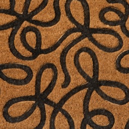 OHS Bow Embossed Coir Mat - Monochrome - thumbnail 5
