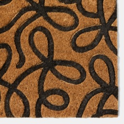 OHS Bow Embossed Coir Mat - Monochrome - thumbnail 3