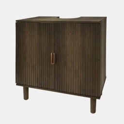 OHS Ribbed Under Sink Unit - Medium Wood - thumbnail 2