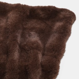 OHS Bubble Faux Fur Throw - Brown - thumbnail 5