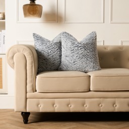 OHS Faux Fur Two Tone Cushion Covers - Grey - thumbnail 2