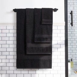 OHS 100% Cotton Face Cloth - Black - thumbnail 2