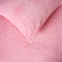 OHS Teddy Fleece Duvet Cover Set, Pink - Single - thumbnail 4
