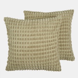 OHS 2 Pack Bobble Textured Cushion Covers, 45 x 45cm - Sage - thumbnail 5