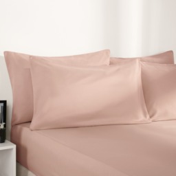 OHS Plain Fitted Bed Sheet, Blush Pink - Double - thumbnail 4