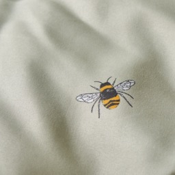 OHS Bee Print Reversible Gingham Duvet Set, Sage - King - thumbnail 5