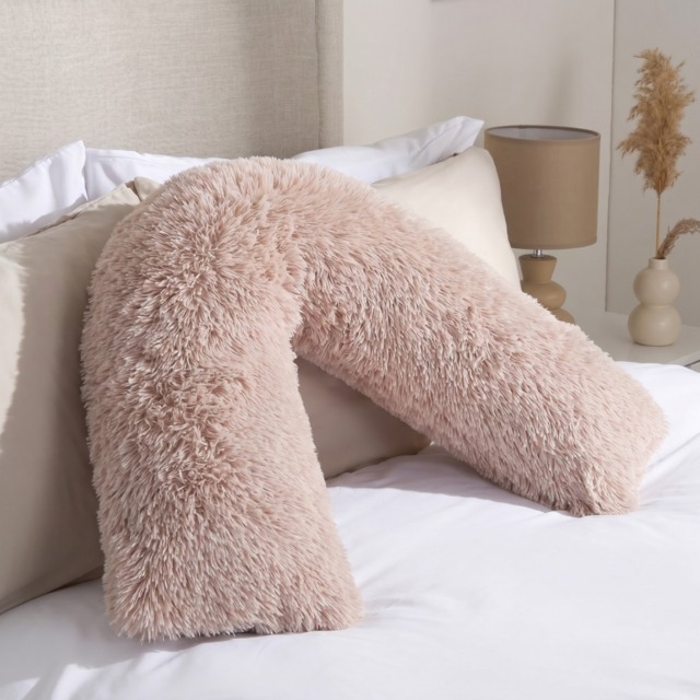 OHS Long Hair V Shape Pillow - Natural - image 1