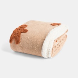 OHS Tufted Gingerbread Fleece Throw - Beige - thumbnail 3